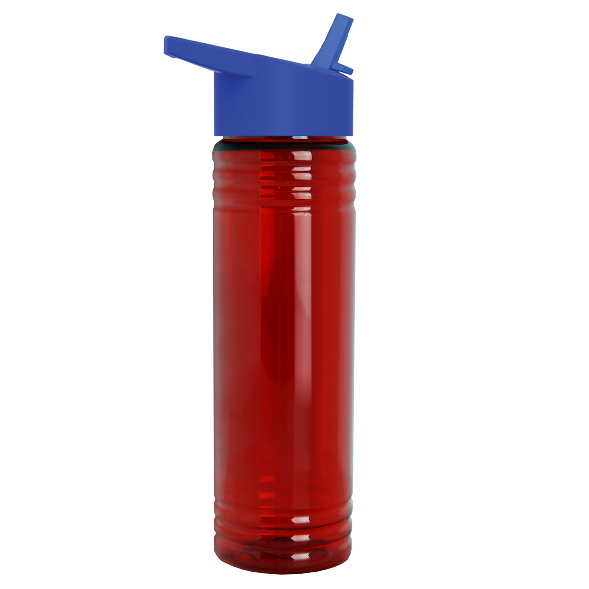 Custom logo Slim Fit RPET Bottle with Flip-Straw Lid - 24 oz.