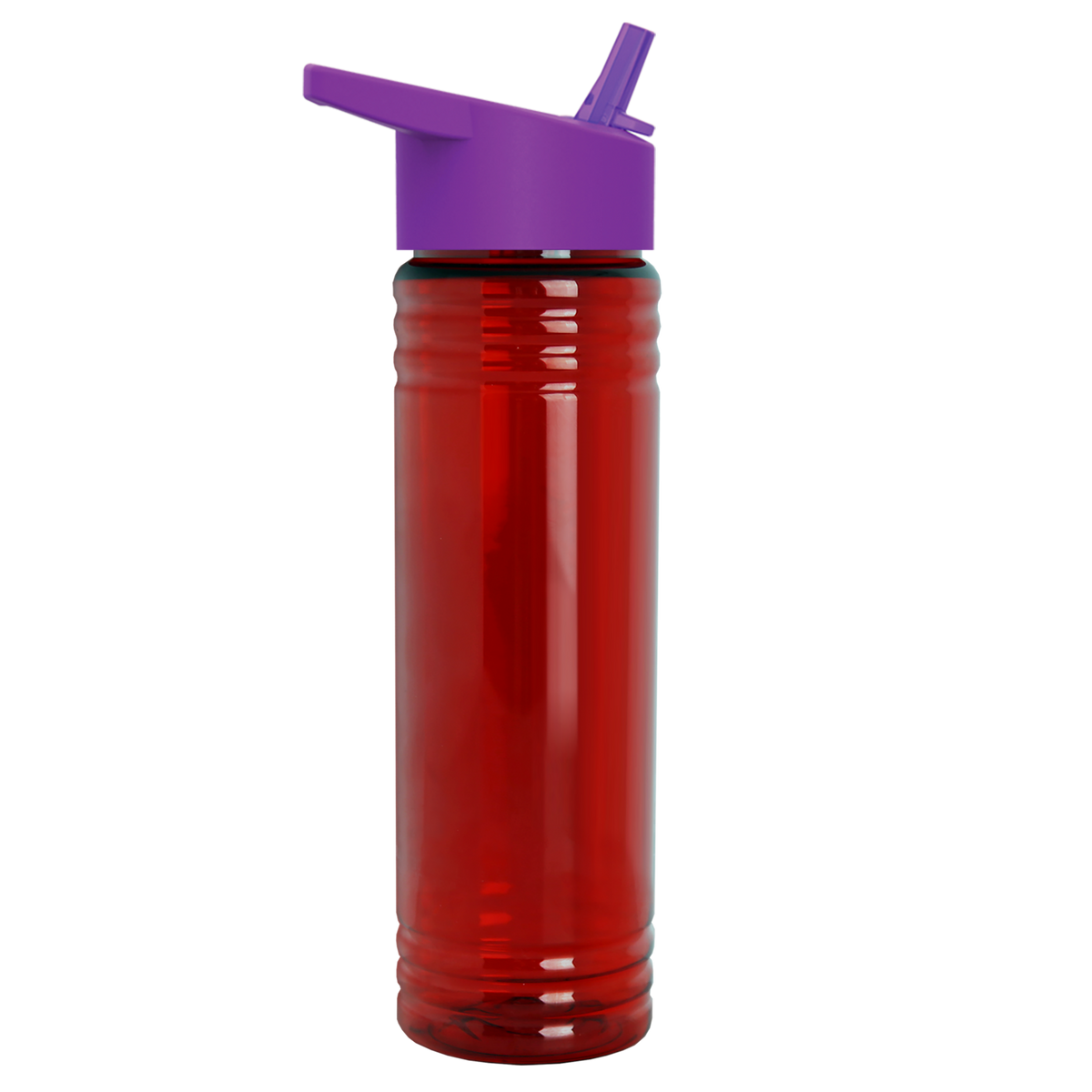 Custom logo Slim Fit RPET Bottle with Flip-Straw Lid - 24 oz.