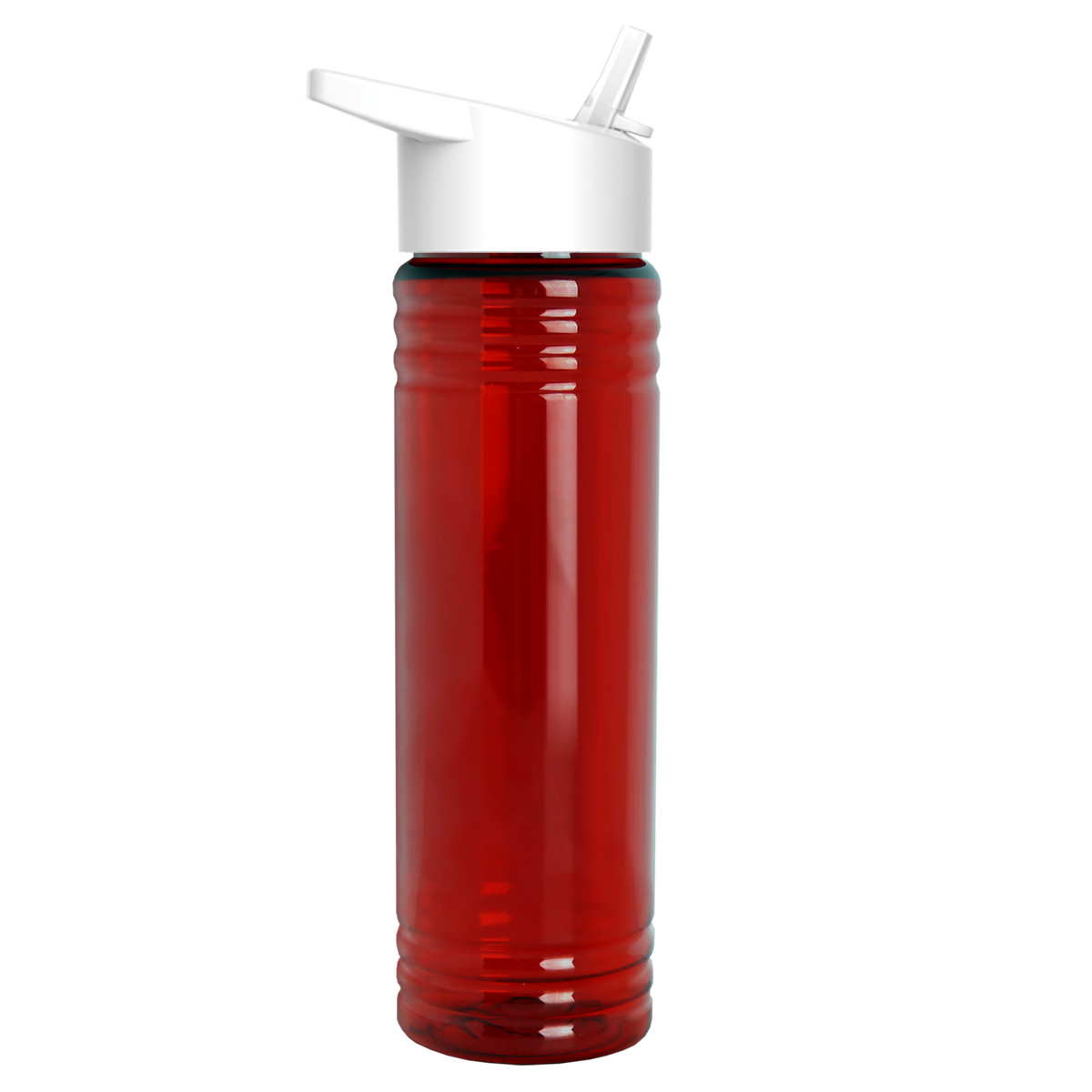 Custom logo Slim Fit RPET Bottle with Flip-Straw Lid - 24 oz.