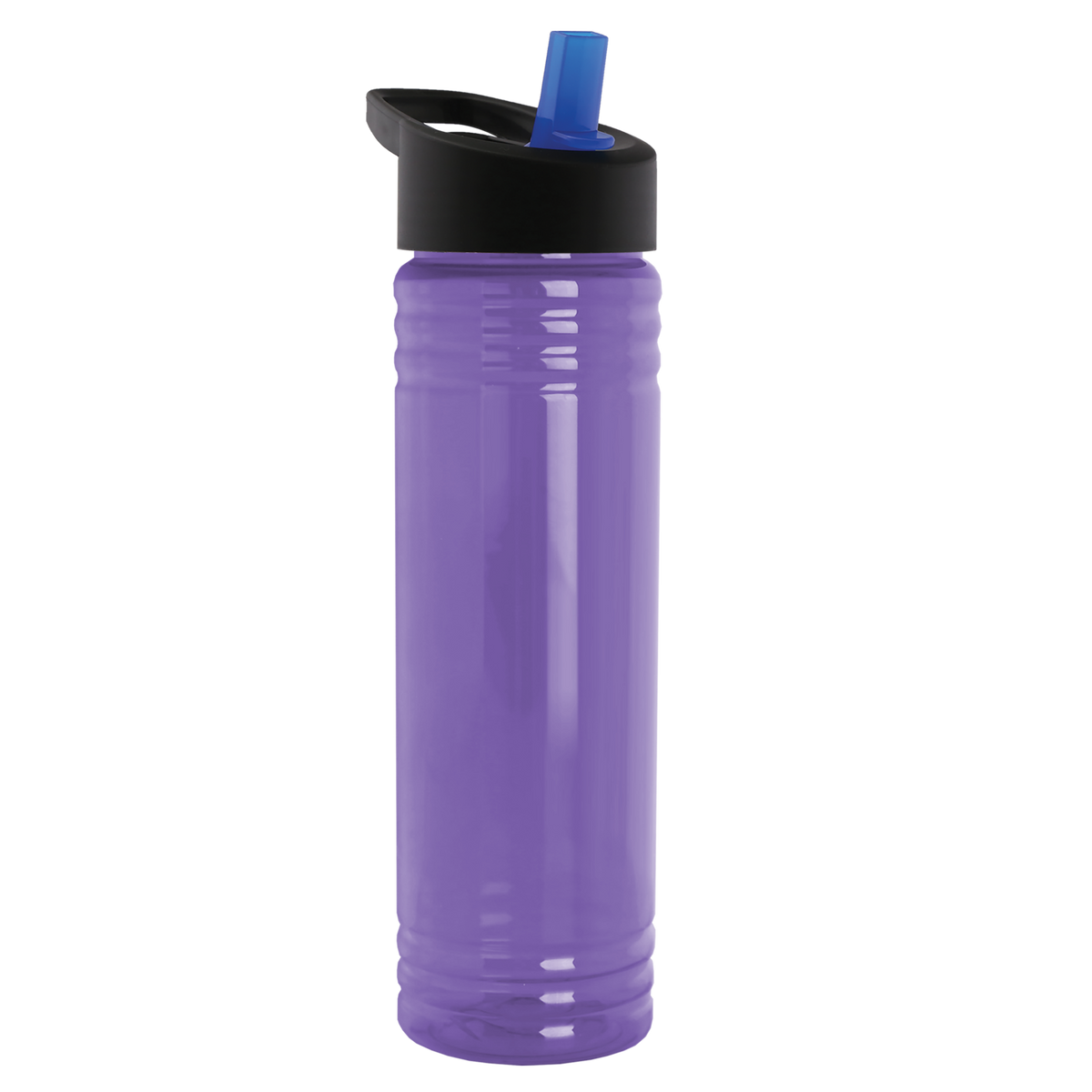 Custom logo Slim Fit RPET Bottle with Flip-Straw Lid - 24 oz.