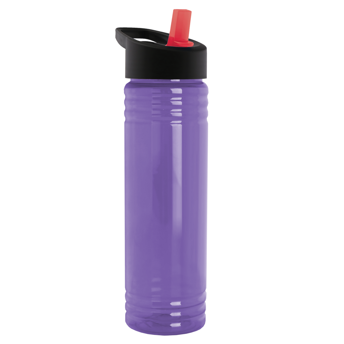 Custom logo Slim Fit RPET Bottle with Flip-Straw Lid - 24 oz.