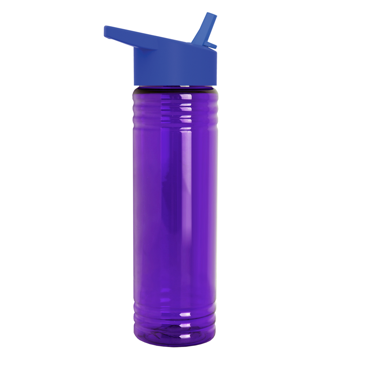 Custom logo Slim Fit RPET Bottle with Flip-Straw Lid - 24 oz.