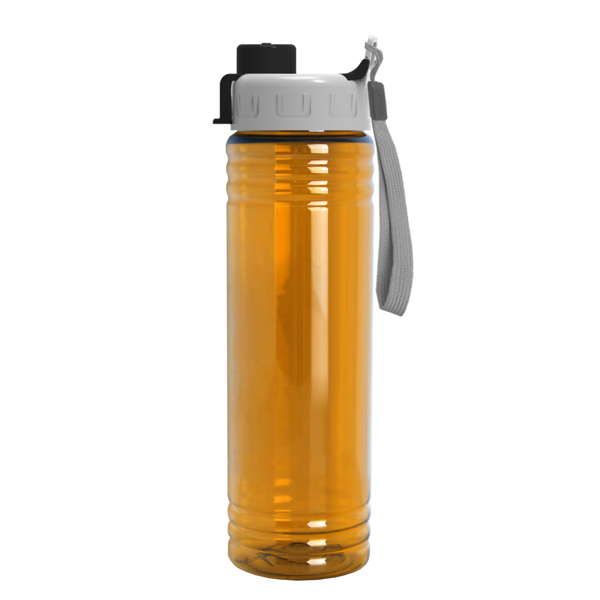 Custom logo Slim Fit RPET Bottle with Quick-Snap Lid - 24 oz.