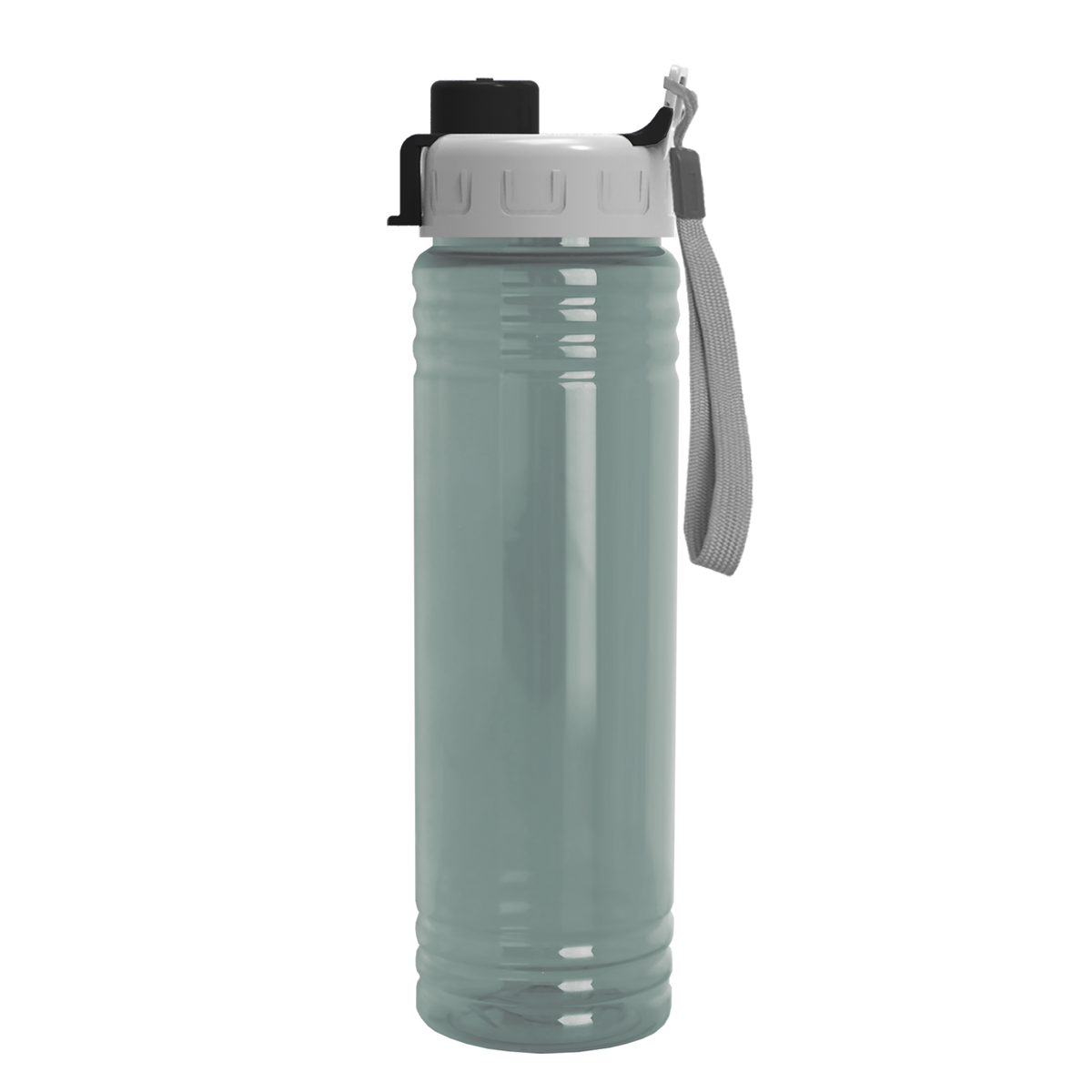 Custom logo Slim Fit RPET Bottle with Quick-Snap Lid - 24 oz.