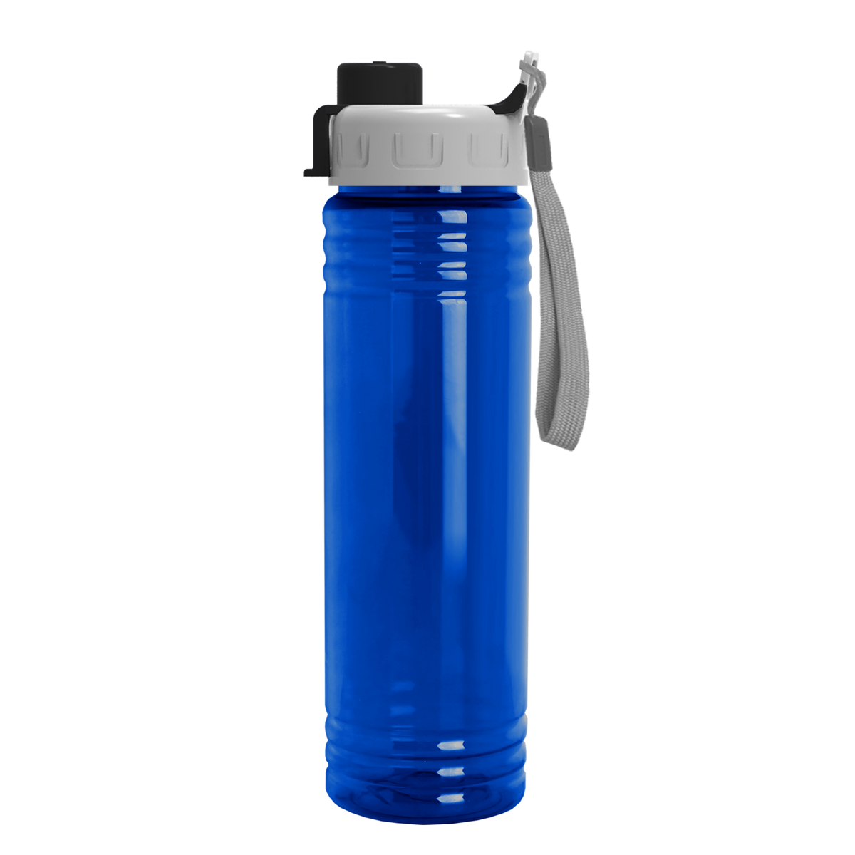 Custom logo Slim Fit RPET Bottle with Quick-Snap Lid - 24 oz.