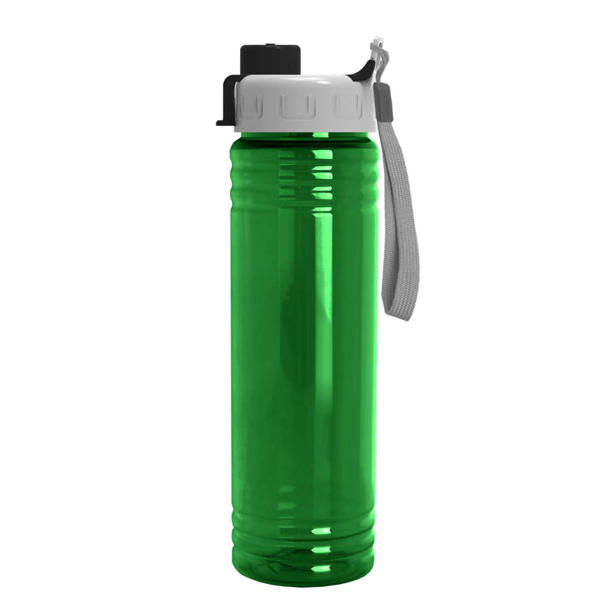 Custom logo Slim Fit RPET Bottle with Quick-Snap Lid - 24 oz.