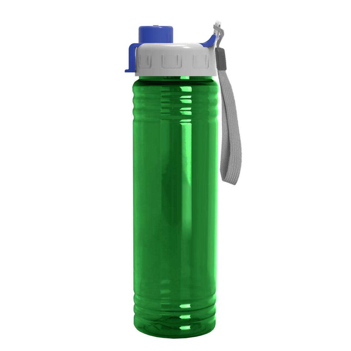 Custom logo Slim Fit RPET Bottle with Quick-Snap Lid - 24 oz.