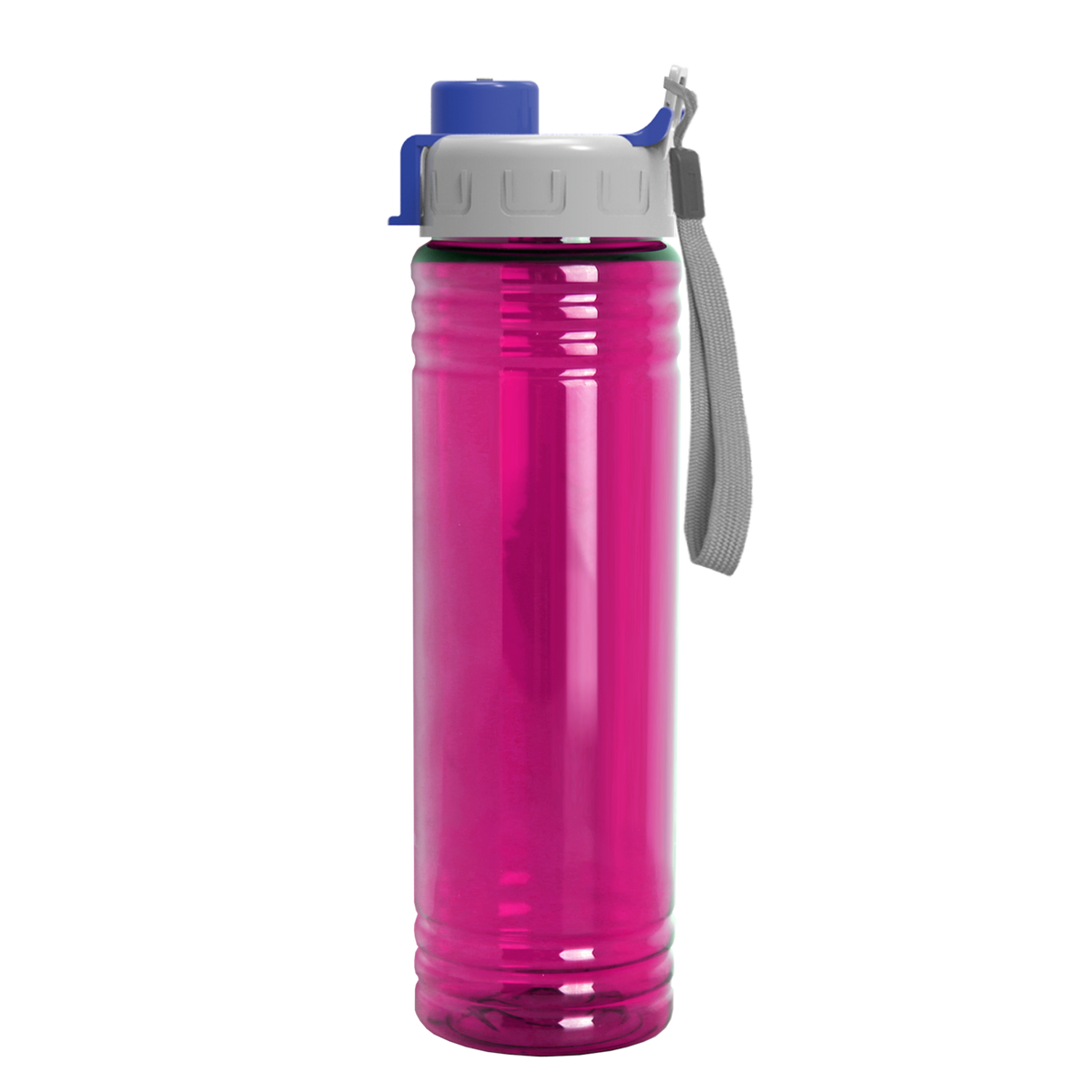 Custom logo Slim Fit RPET Bottle with Quick-Snap Lid - 24 oz.