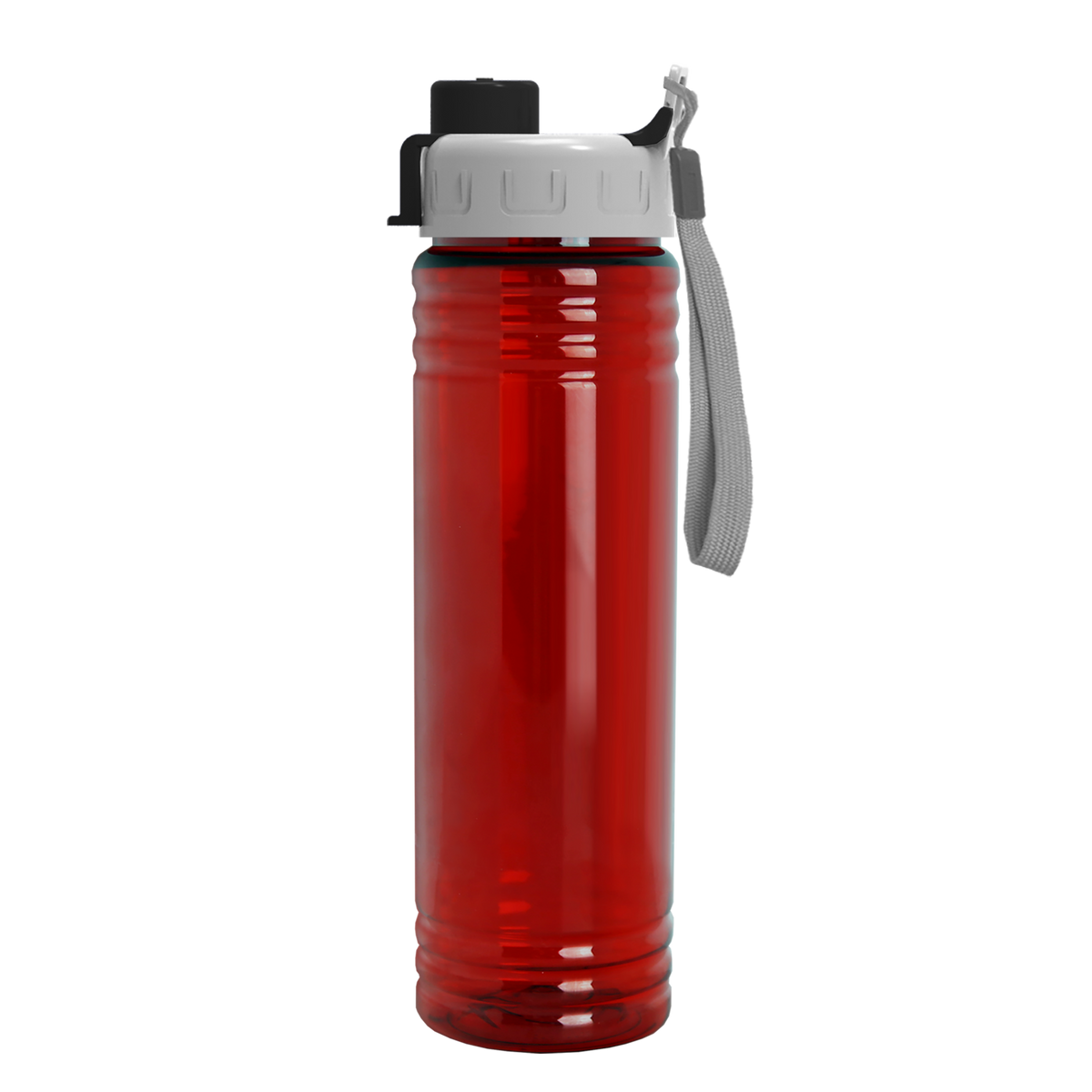 Custom logo Slim Fit RPET Bottle with Quick-Snap Lid - 24 oz.