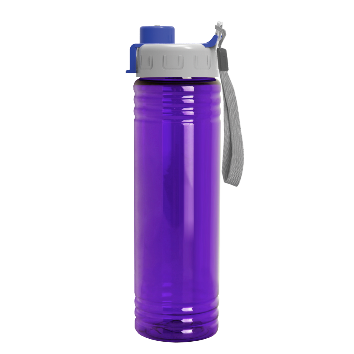 Custom logo Slim Fit RPET Bottle with Quick-Snap Lid - 24 oz.