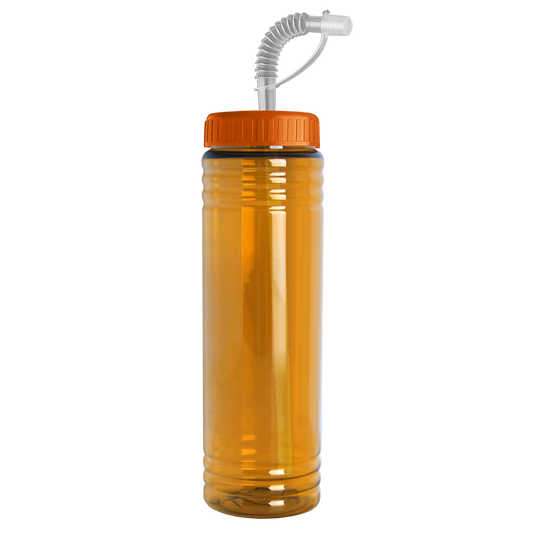 Slim Fit RPET Bottle with Straw Lid - 24 oz.