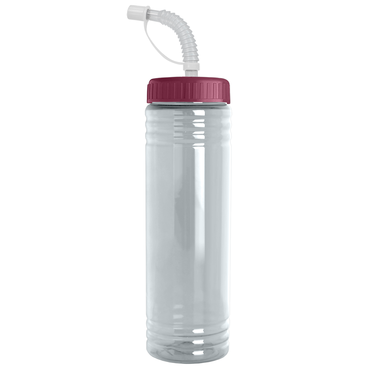 Custom logo Slim Fit RPET Bottle with Straw Lid - 24 oz.