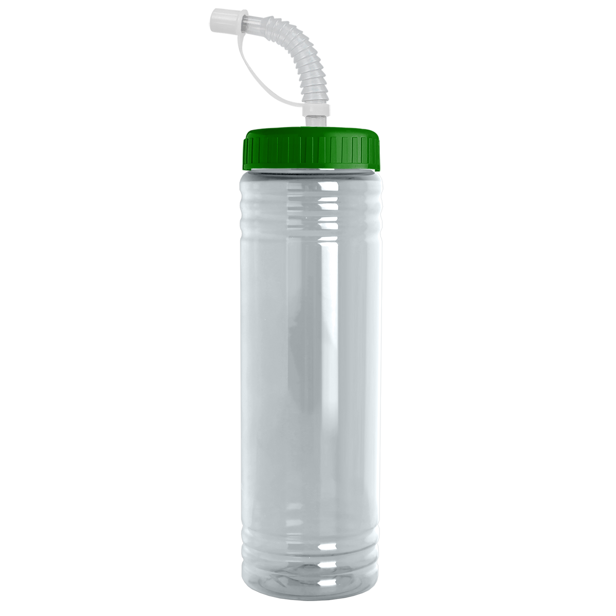 Custom logo Slim Fit RPET Bottle with Straw Lid - 24 oz.