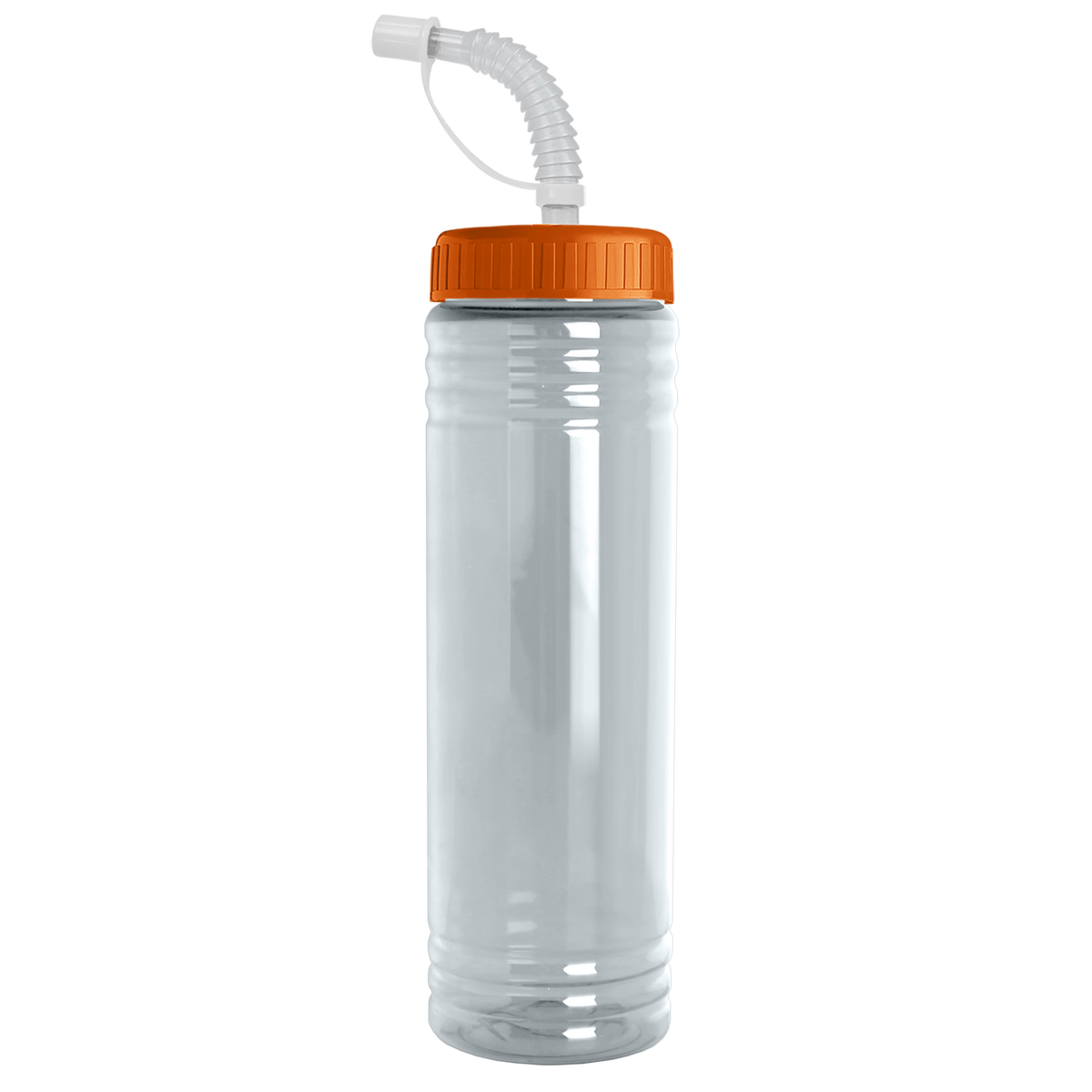 Custom logo Slim Fit RPET Bottle with Straw Lid - 24 oz.