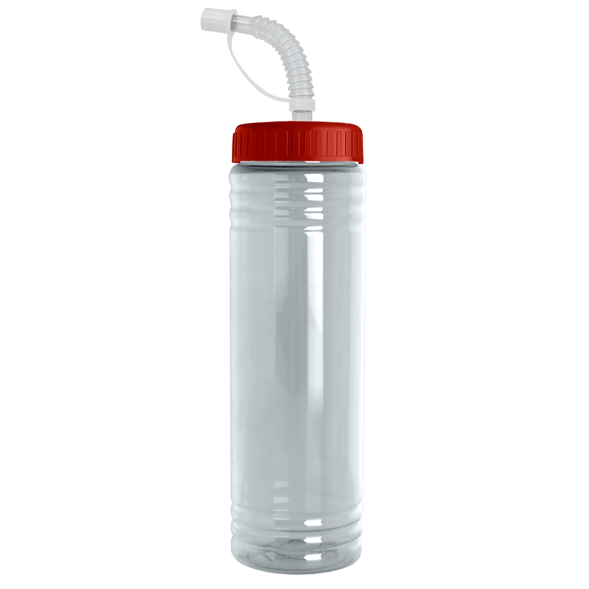 Custom logo Slim Fit RPET Bottle with Straw Lid - 24 oz.