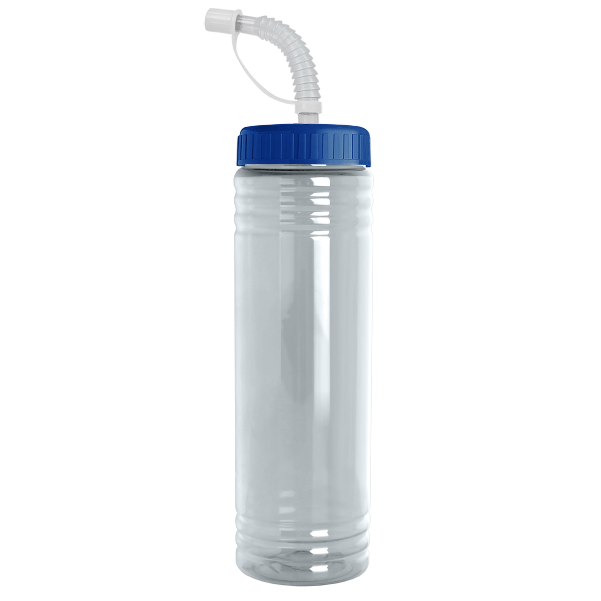 Custom logo Slim Fit RPET Bottle with Straw Lid - 24 oz.