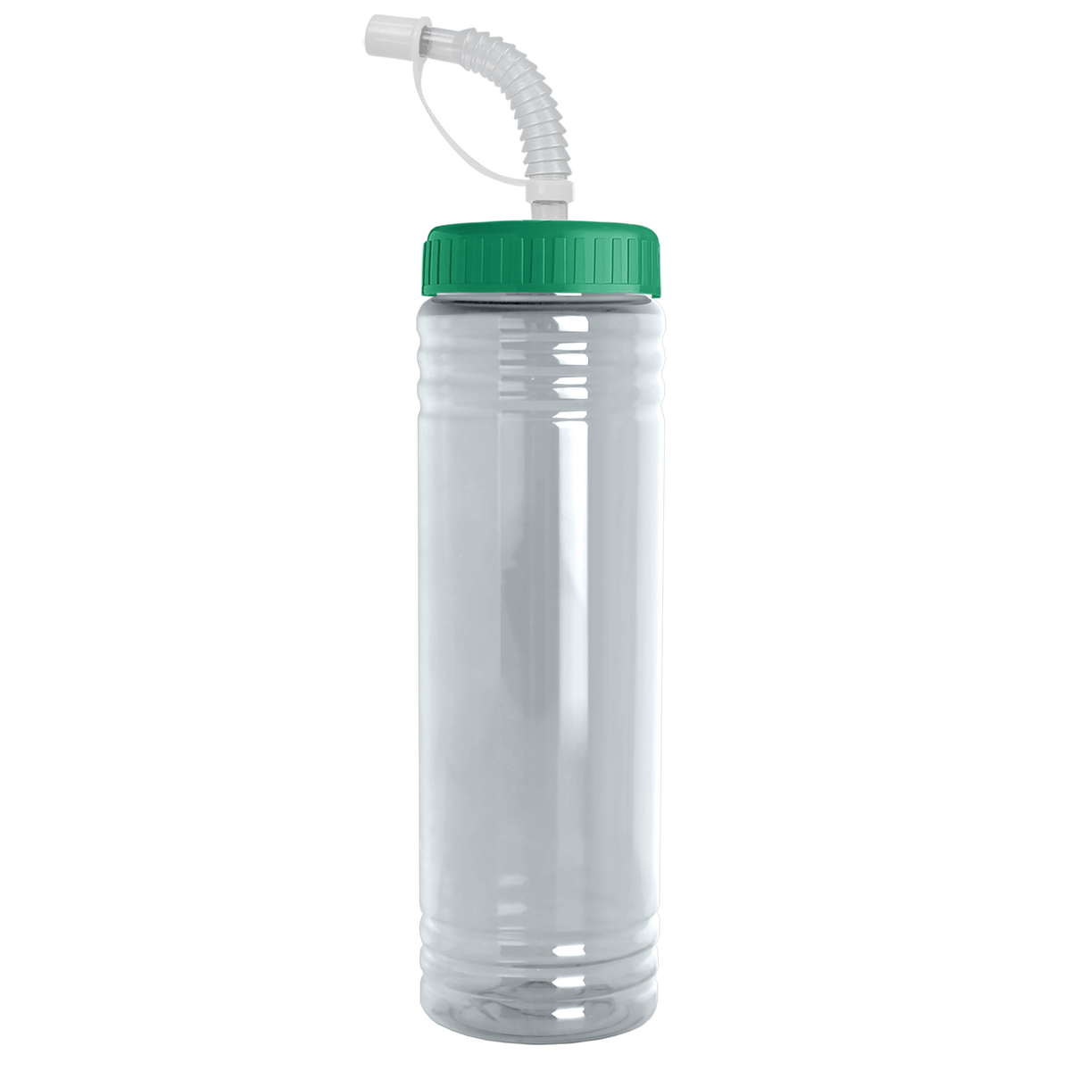 Custom logo Slim Fit RPET Bottle with Straw Lid - 24 oz.