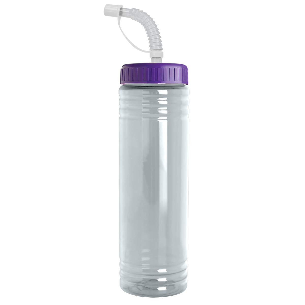 Custom logo Slim Fit RPET Bottle with Straw Lid - 24 oz.