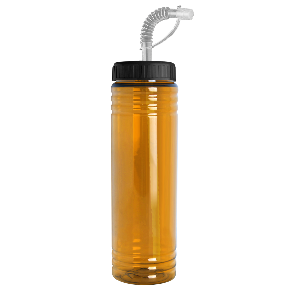Custom logo Slim Fit RPET Bottle with Straw Lid - 24 oz.