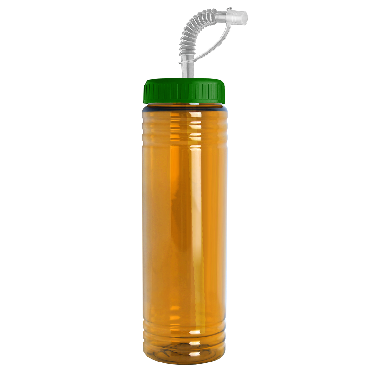 Custom logo Slim Fit RPET Bottle with Straw Lid - 24 oz.