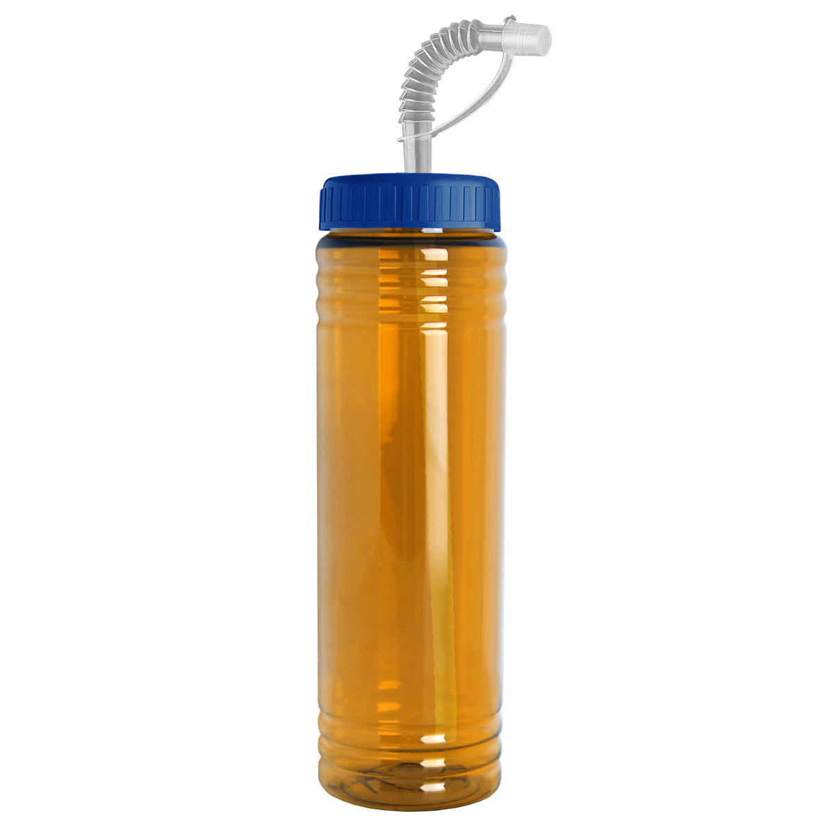 Custom logo Slim Fit RPET Bottle with Straw Lid - 24 oz.