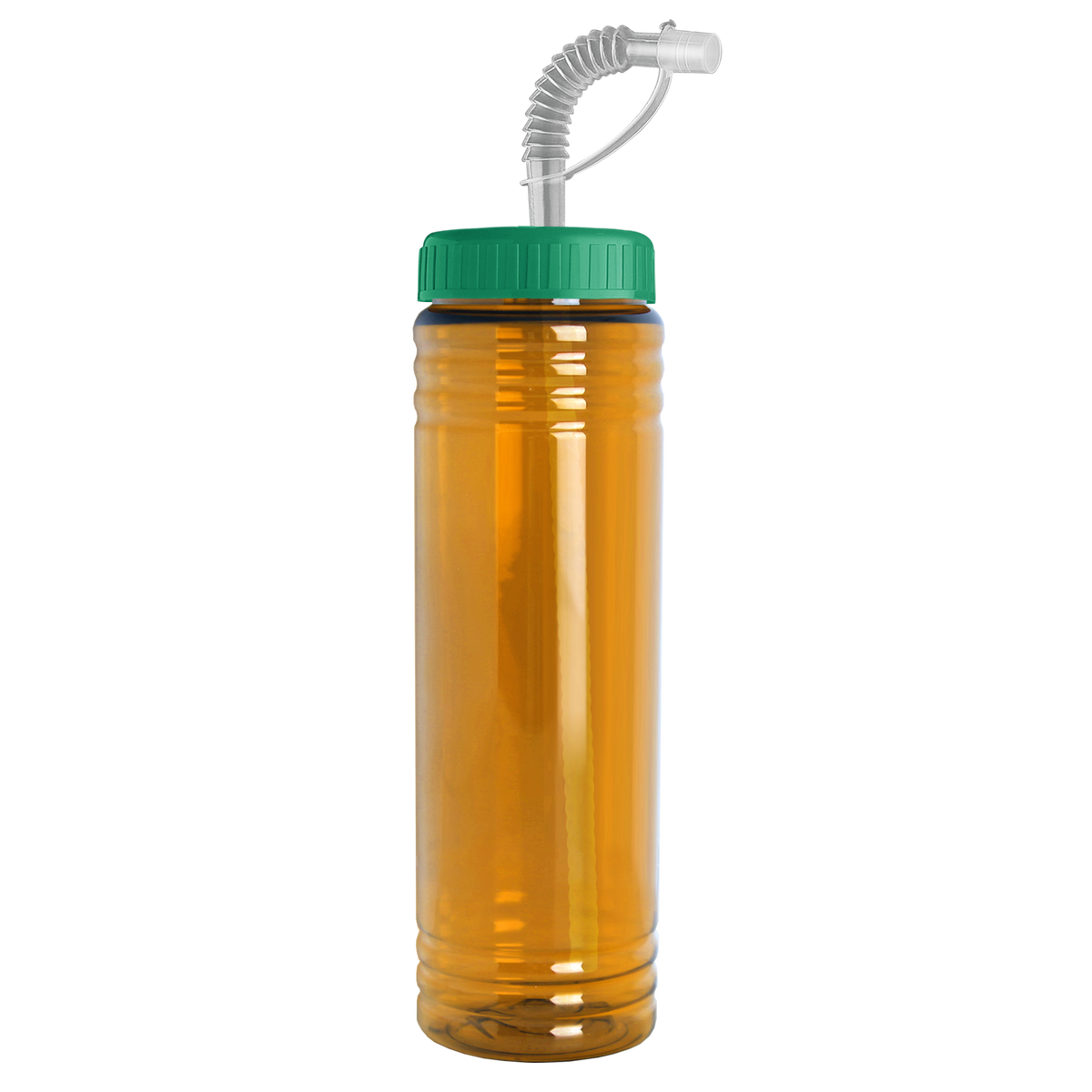 Custom logo Slim Fit RPET Bottle with Straw Lid - 24 oz.