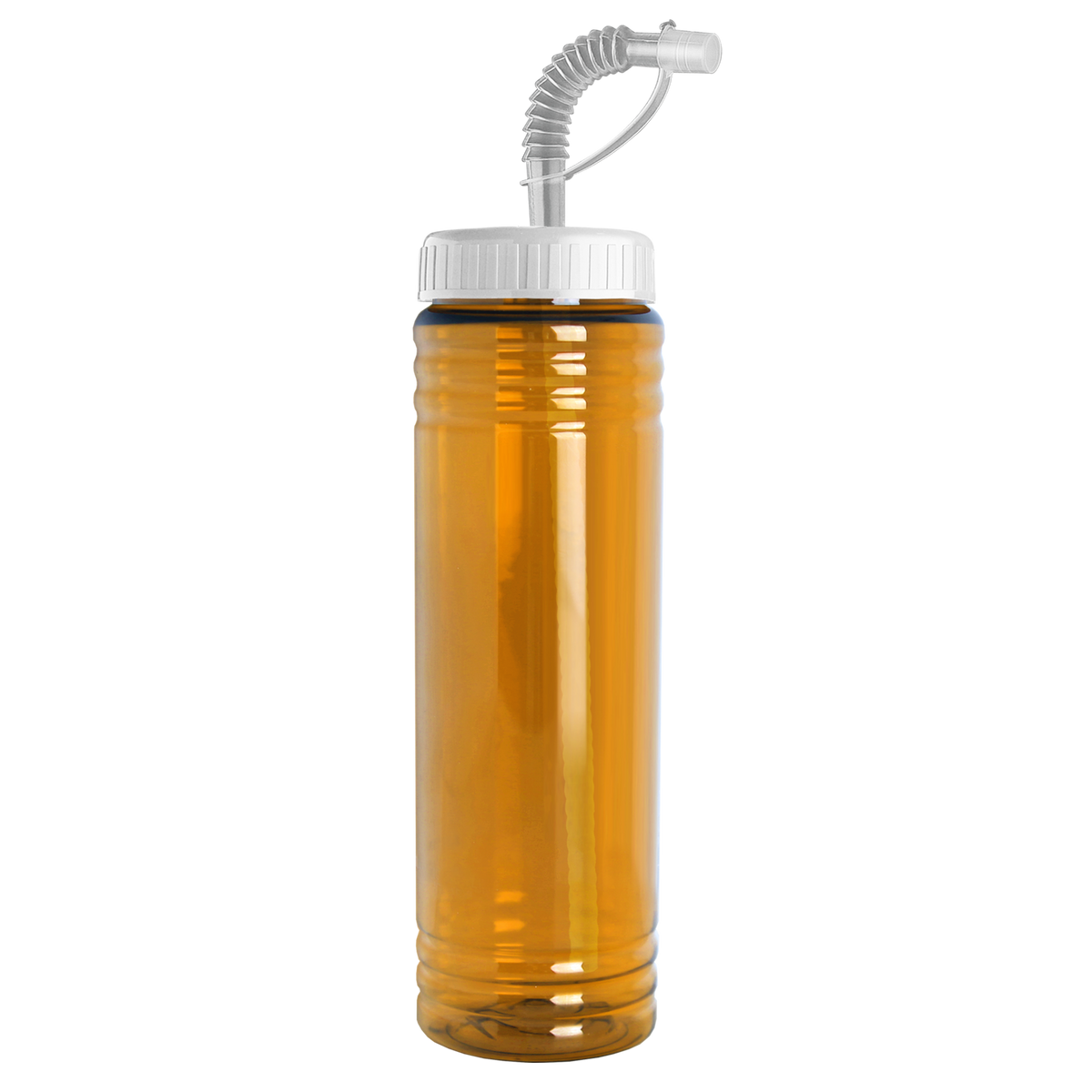 Custom logo Slim Fit RPET Bottle with Straw Lid - 24 oz.