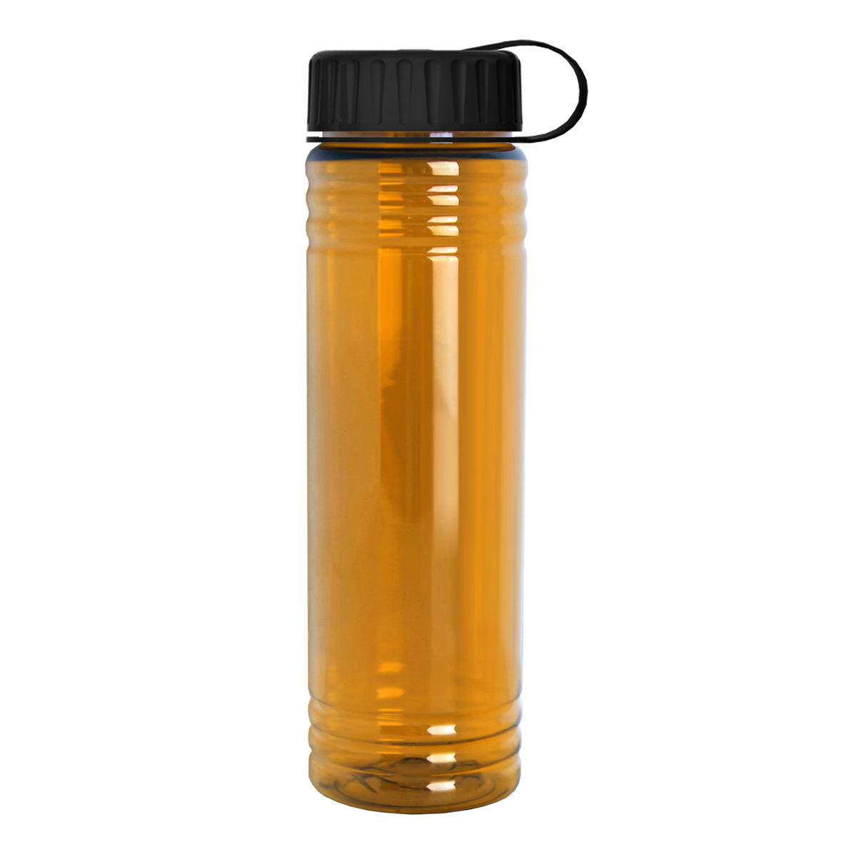Custom logo Slim Fit RPET Bottle with Tethered Lid - 24 oz.