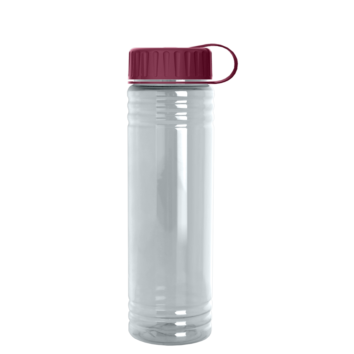 Custom logo Slim Fit RPET Bottle with Tethered Lid - 24 oz.