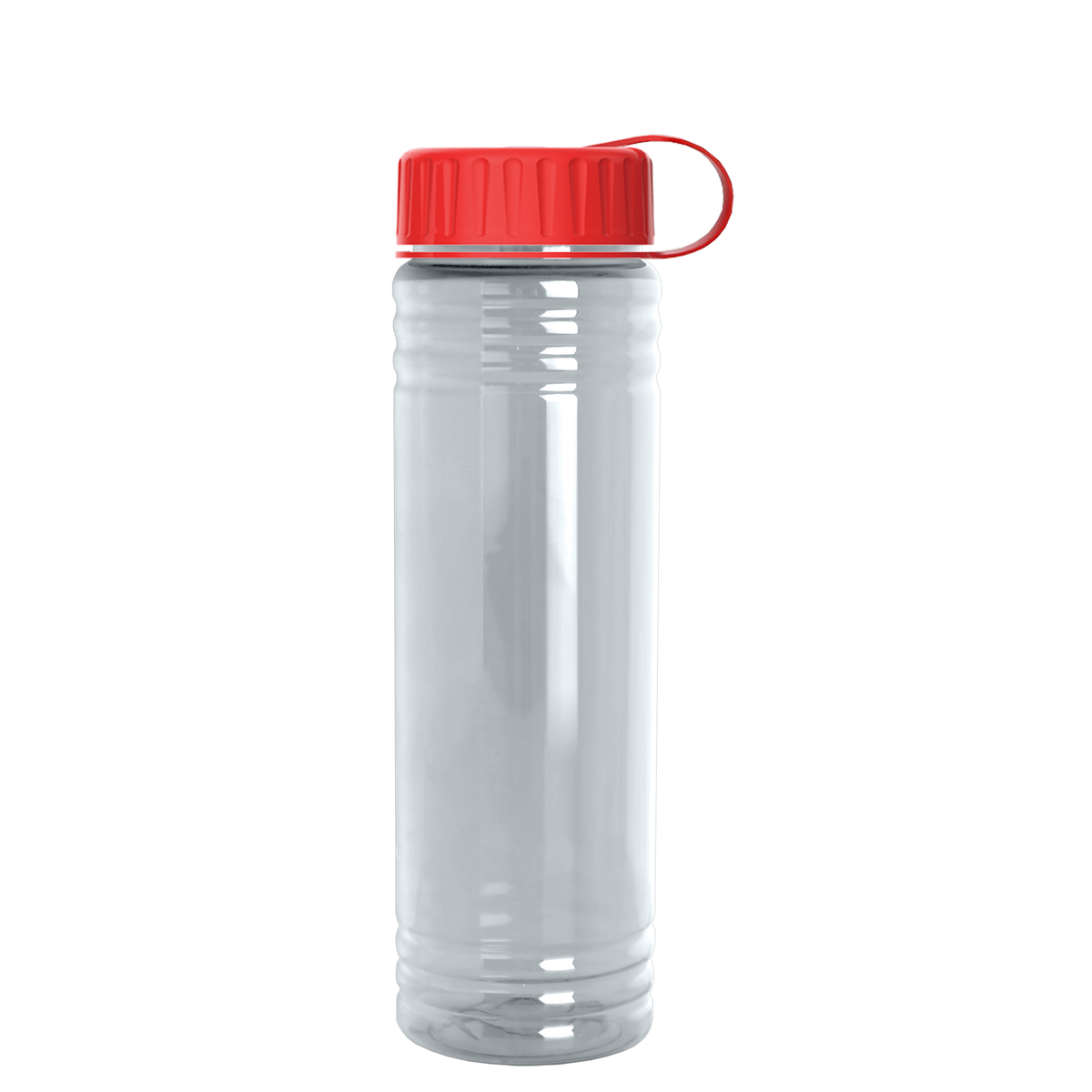 Custom logo Slim Fit RPET Bottle with Tethered Lid - 24 oz.