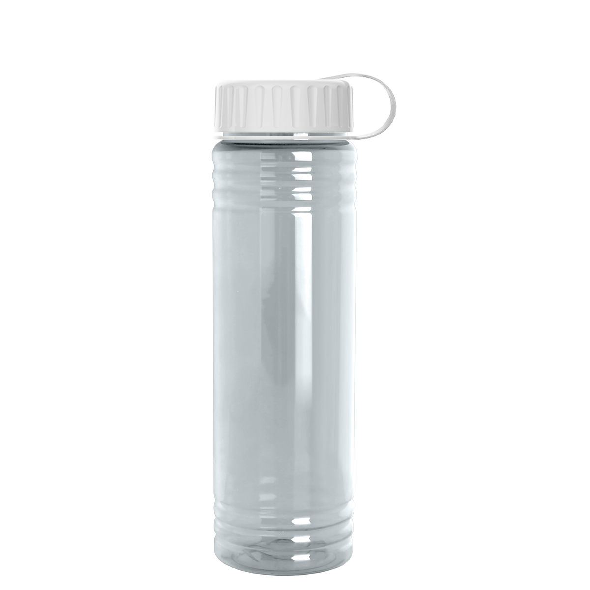 Custom logo Slim Fit RPET Bottle with Tethered Lid - 24 oz.