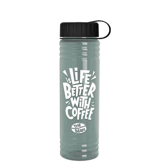 Slim Fit RPET Bottle with Tethered Lid - 24 oz.
