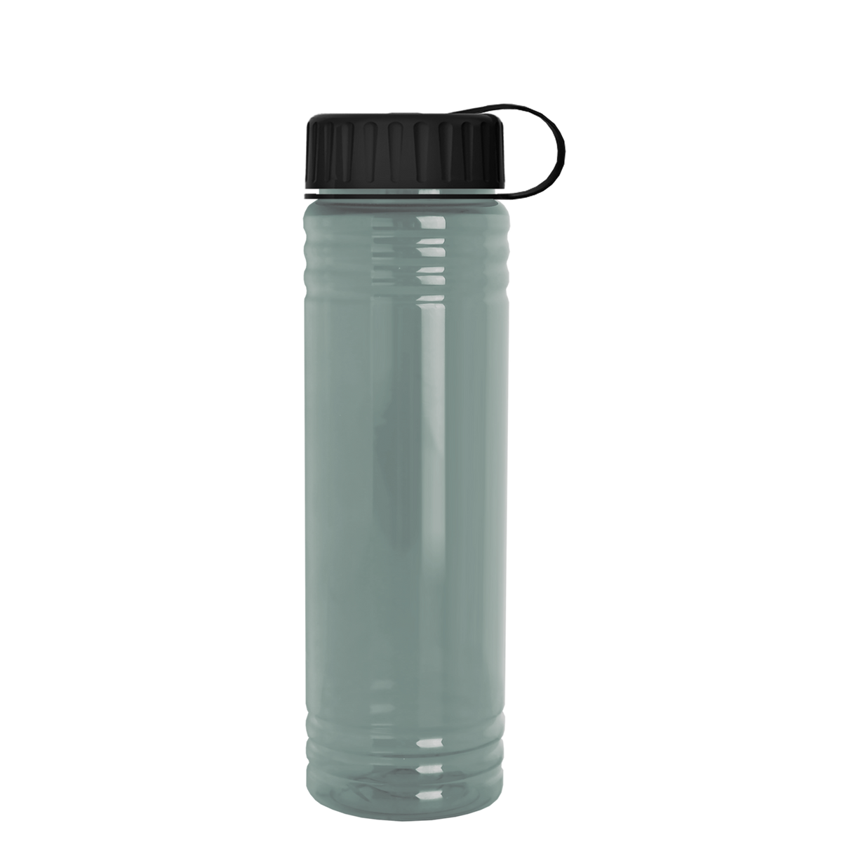Custom logo Slim Fit RPET Bottle with Tethered Lid - 24 oz.
