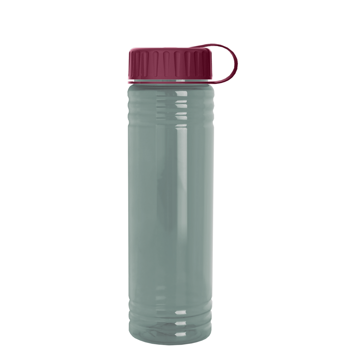 Custom logo Slim Fit RPET Bottle with Tethered Lid - 24 oz.