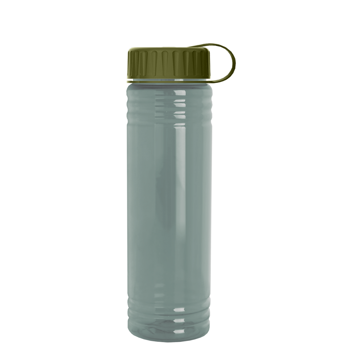 Custom logo Slim Fit RPET Bottle with Tethered Lid - 24 oz.