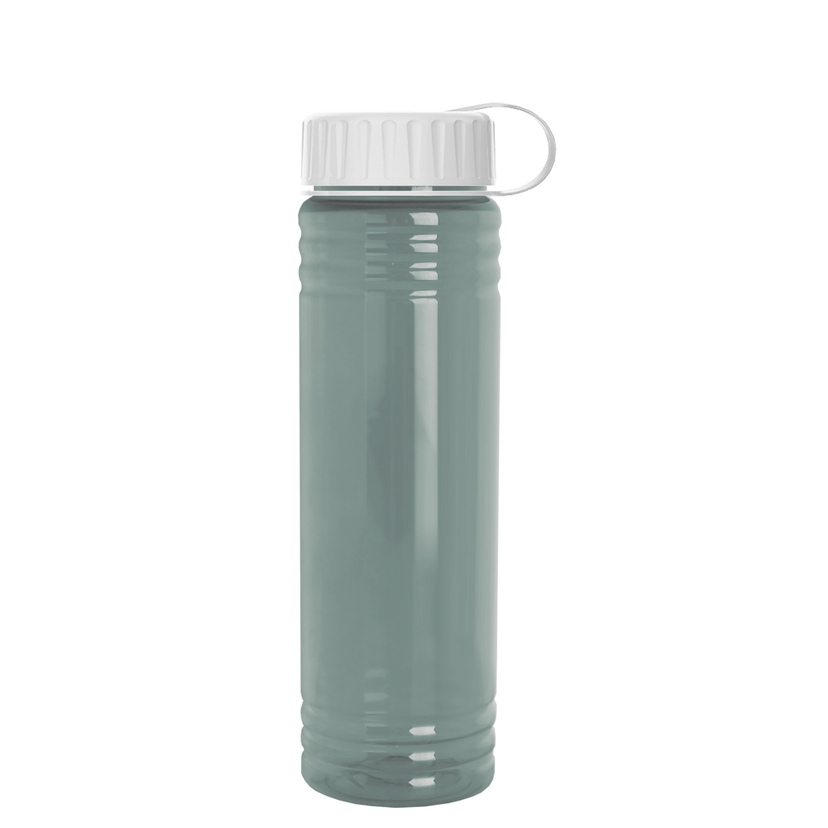 Custom logo Slim Fit RPET Bottle with Tethered Lid - 24 oz.