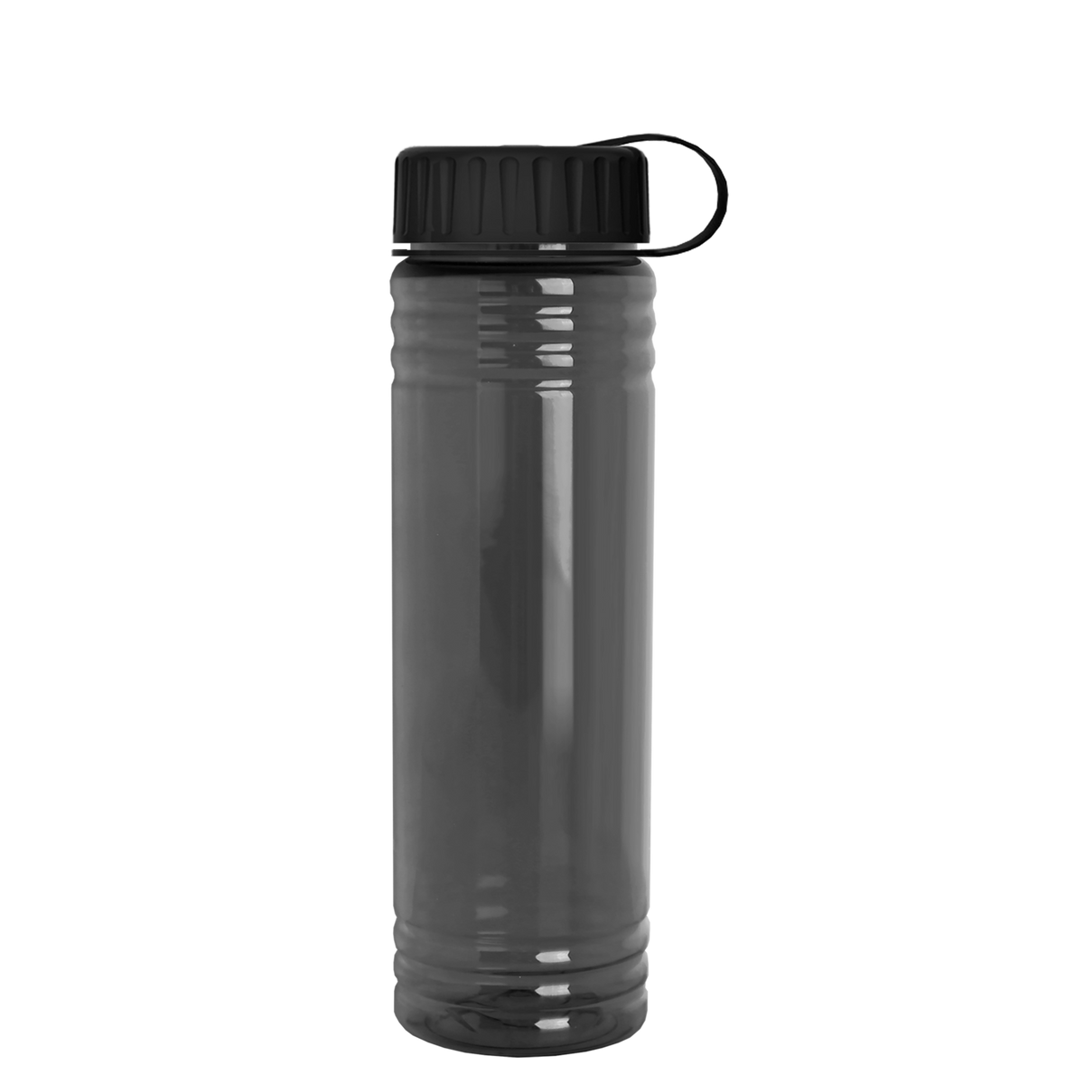 Custom logo Slim Fit RPET Bottle with Tethered Lid - 24 oz.