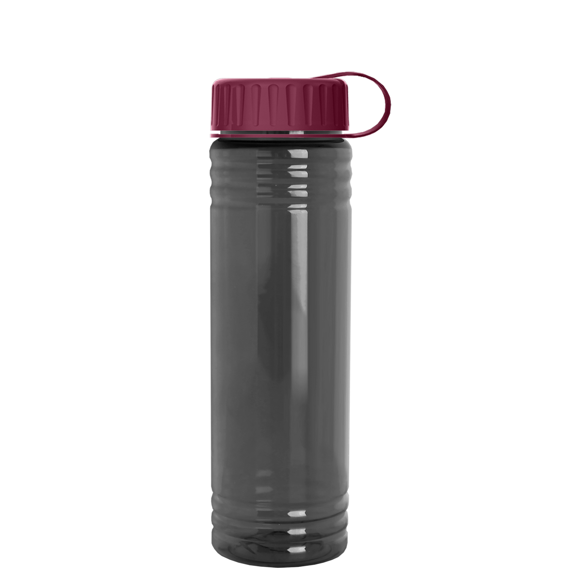 Custom logo Slim Fit RPET Bottle with Tethered Lid - 24 oz.