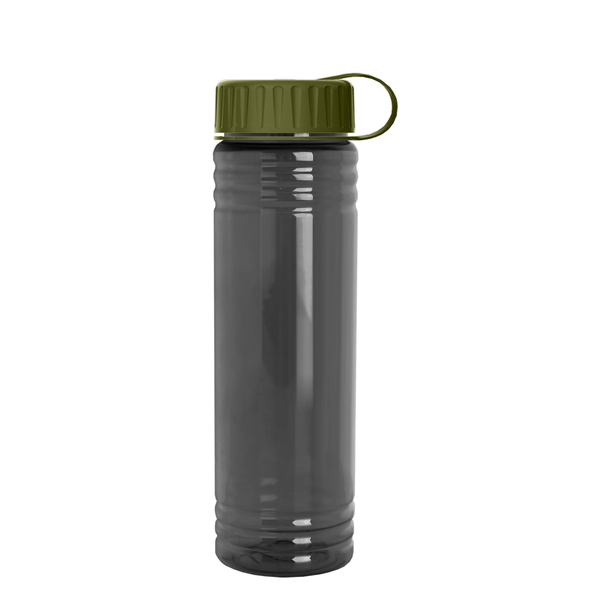 Custom logo Slim Fit RPET Bottle with Tethered Lid - 24 oz.