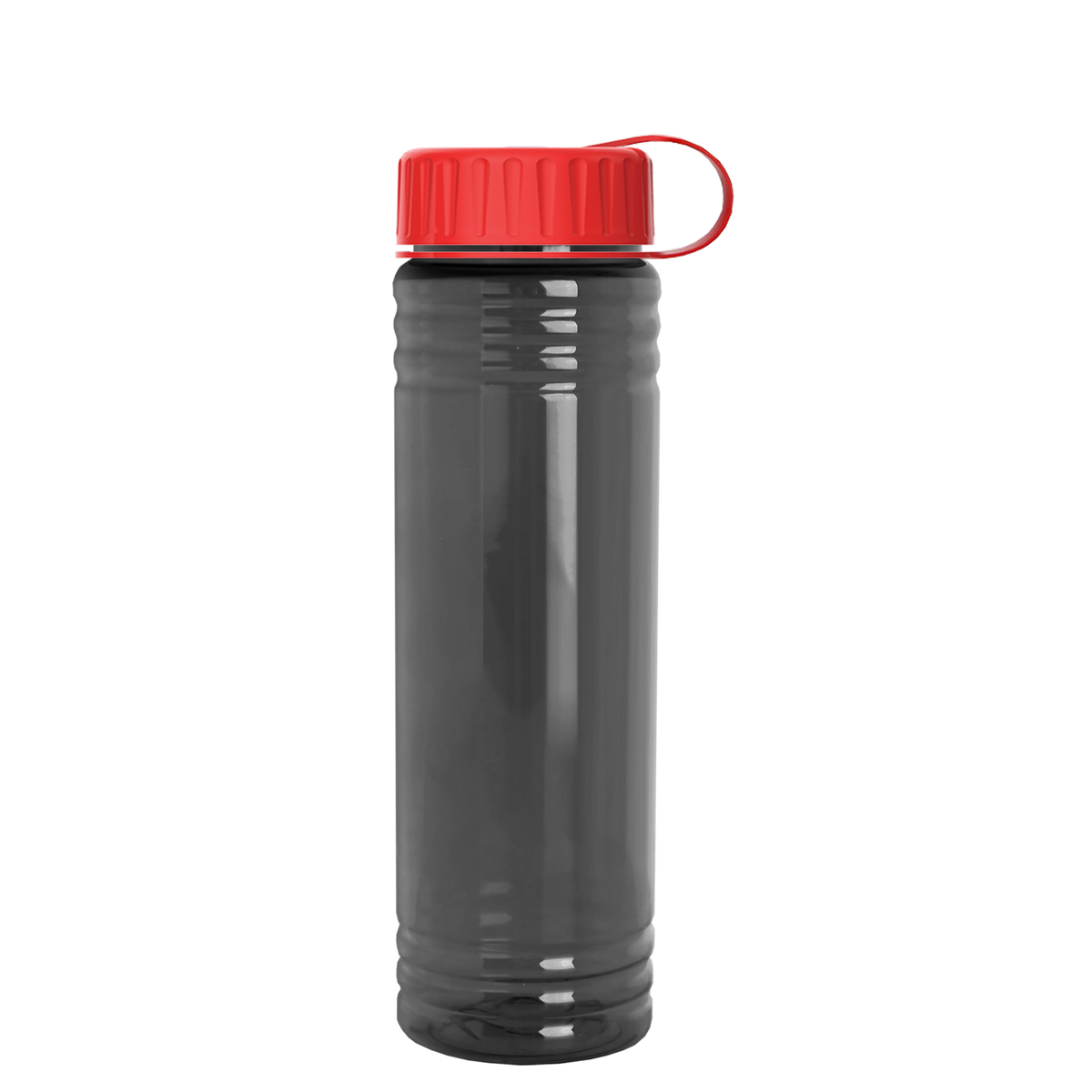 Custom logo Slim Fit RPET Bottle with Tethered Lid - 24 oz.