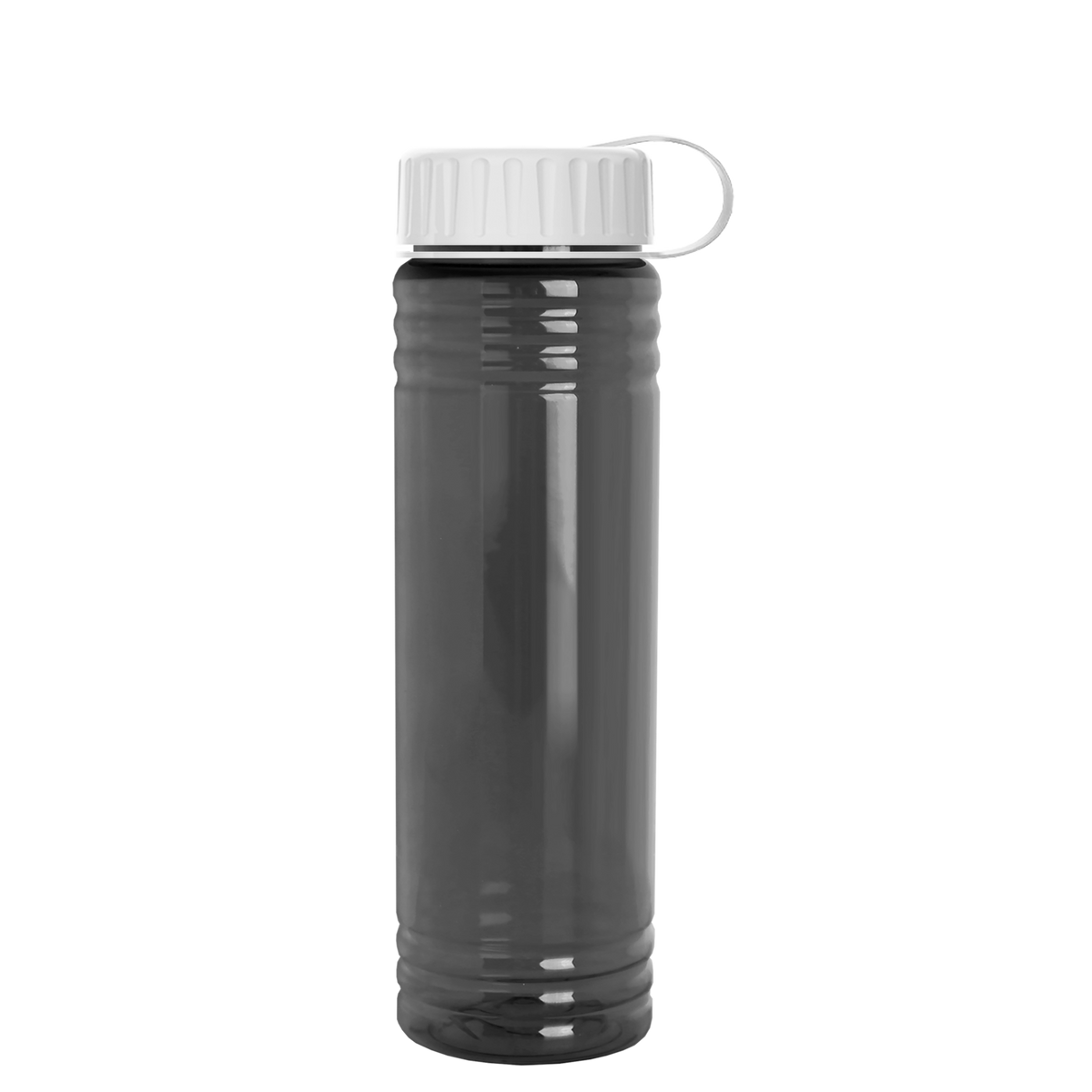 Custom logo Slim Fit RPET Bottle with Tethered Lid - 24 oz.