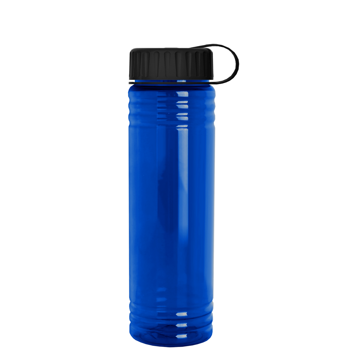 Custom logo Slim Fit RPET Bottle with Tethered Lid - 24 oz.