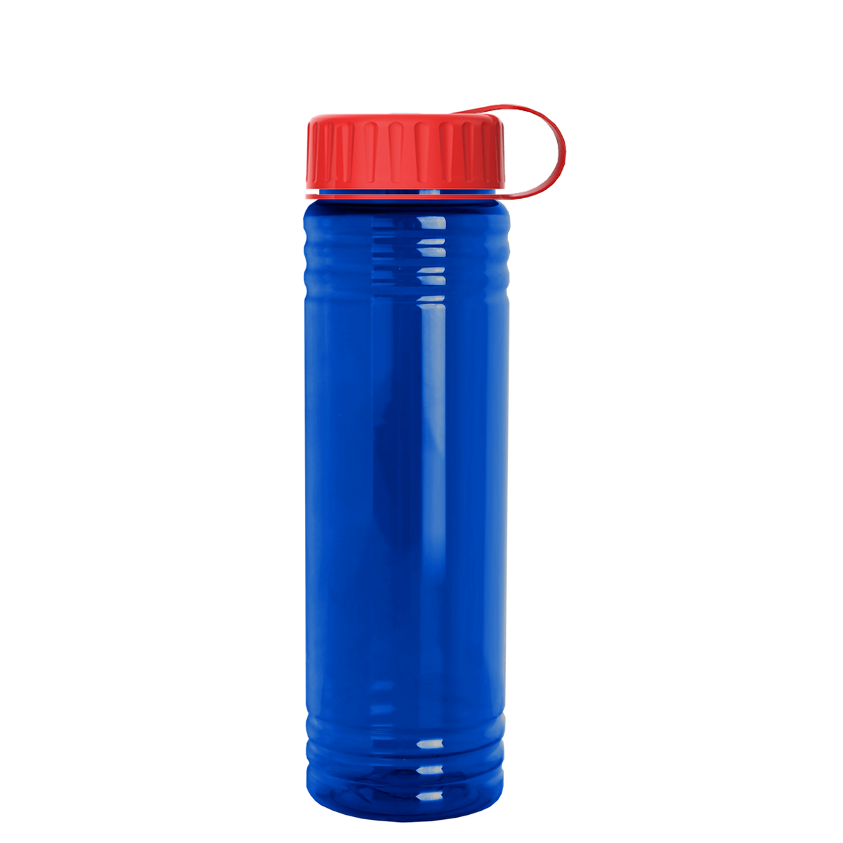 Custom logo Slim Fit RPET Bottle with Tethered Lid - 24 oz.