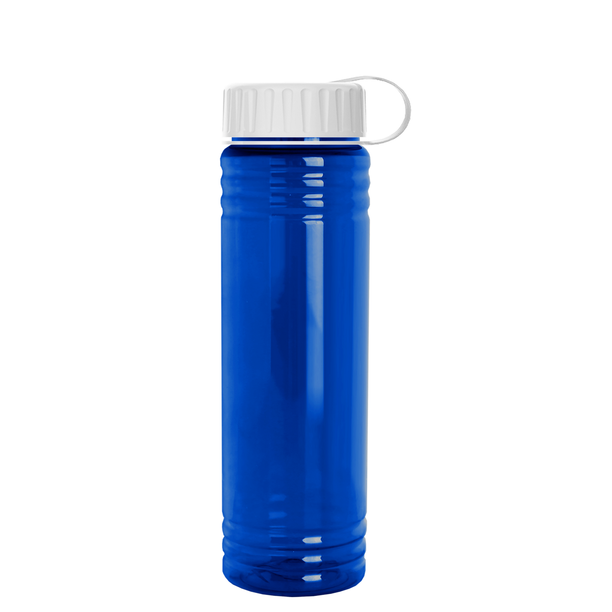 Custom logo Slim Fit RPET Bottle with Tethered Lid - 24 oz.
