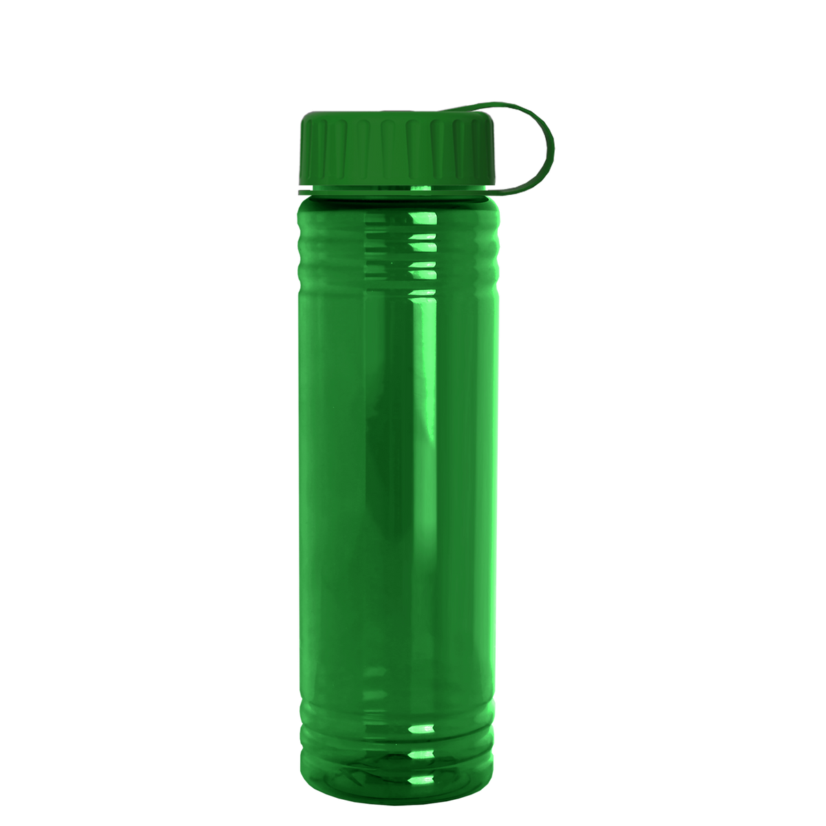 Custom logo Slim Fit RPET Bottle with Tethered Lid - 24 oz.