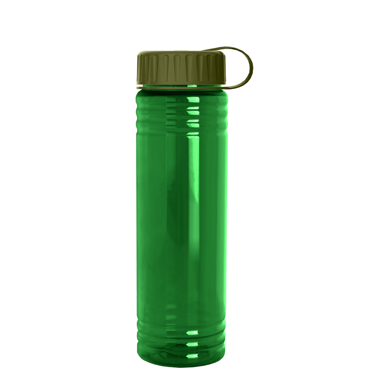 Custom logo Slim Fit RPET Bottle with Tethered Lid - 24 oz.
