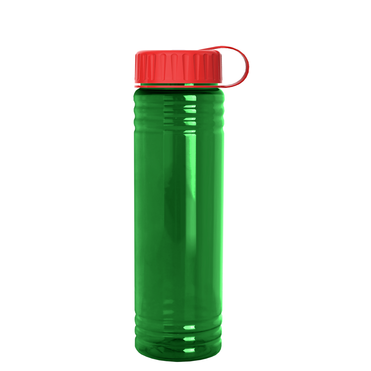 Custom logo Slim Fit RPET Bottle with Tethered Lid - 24 oz.