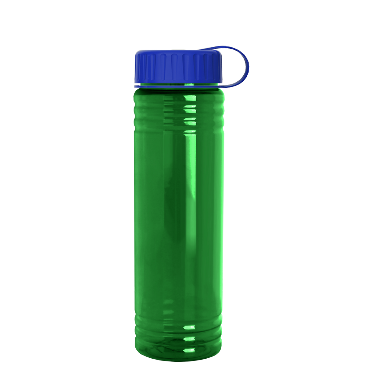 Custom logo Slim Fit RPET Bottle with Tethered Lid - 24 oz.