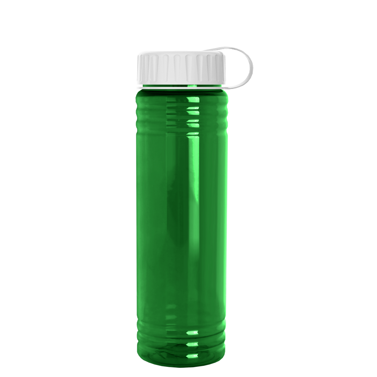 Custom logo Slim Fit RPET Bottle with Tethered Lid - 24 oz.