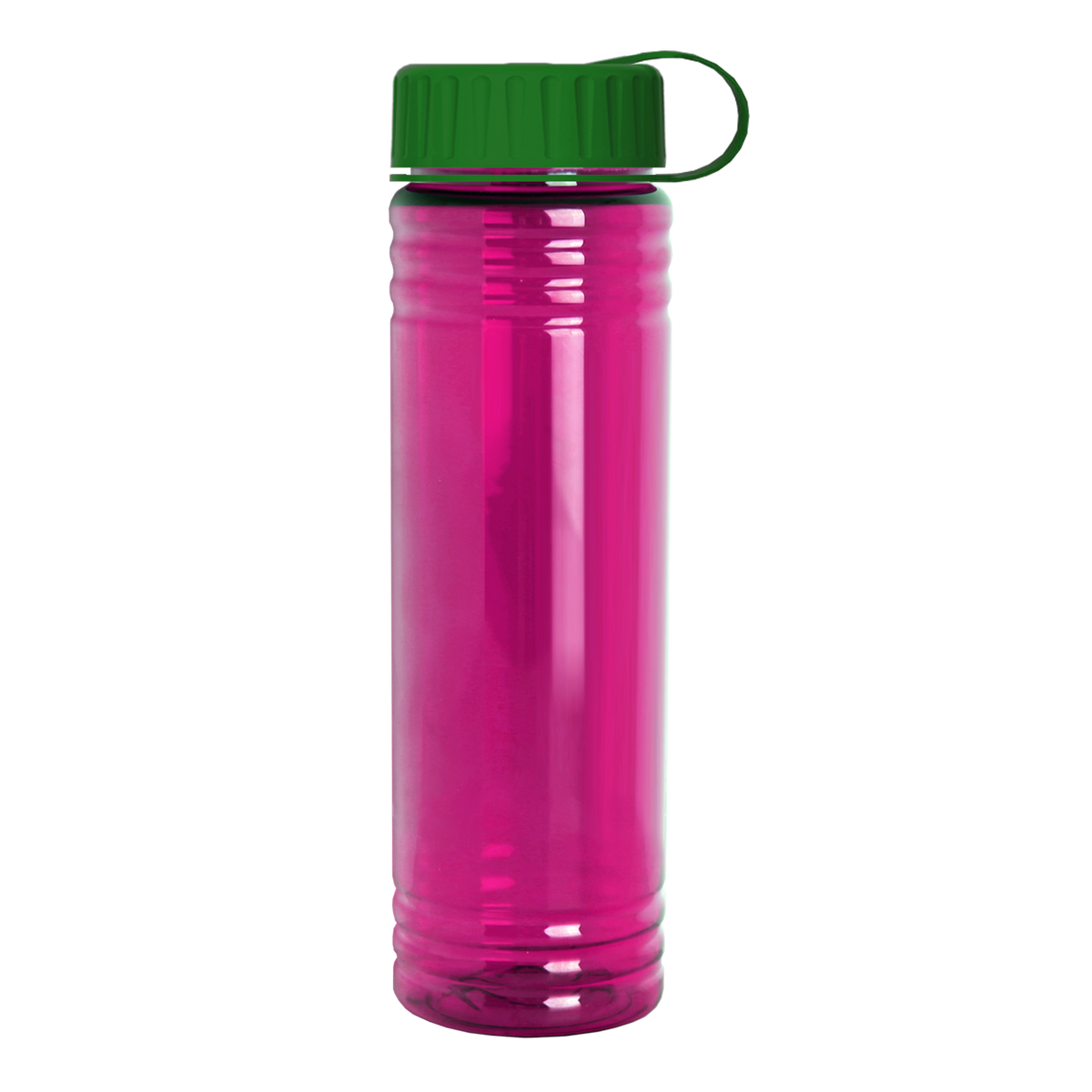 Custom logo Slim Fit RPET Bottle with Tethered Lid - 24 oz.